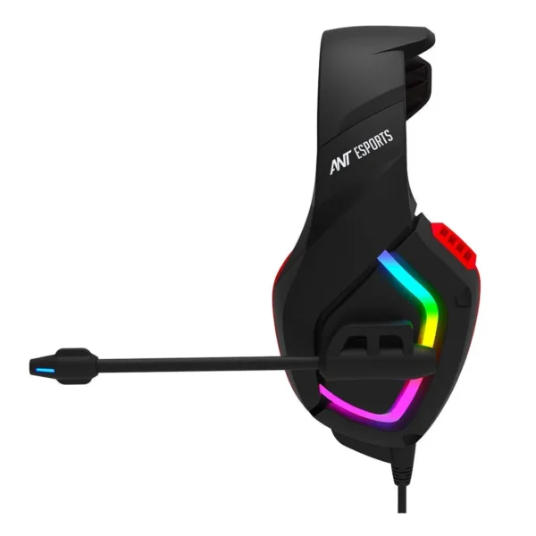 Ant Esports H530 Multi-Platform Pro RGB Gaming Over Ear Headset With Mic (Red) - Image 3